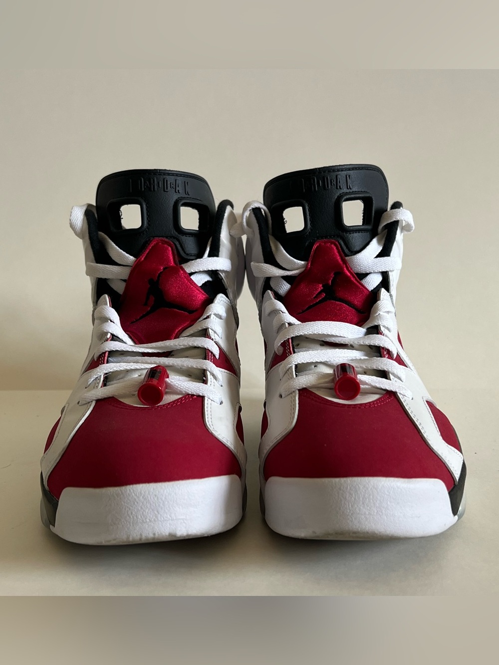 Air Jordan 6 Retro “CARMINE” Red White & Black Retro Basketball Sneakers